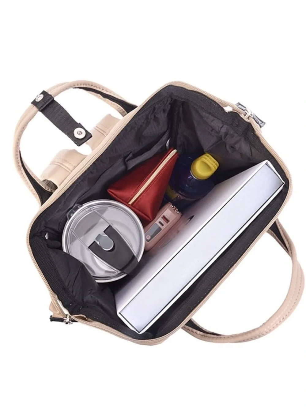 anello Retro Clasp Series pink backpack with a functional iron wire main opening
